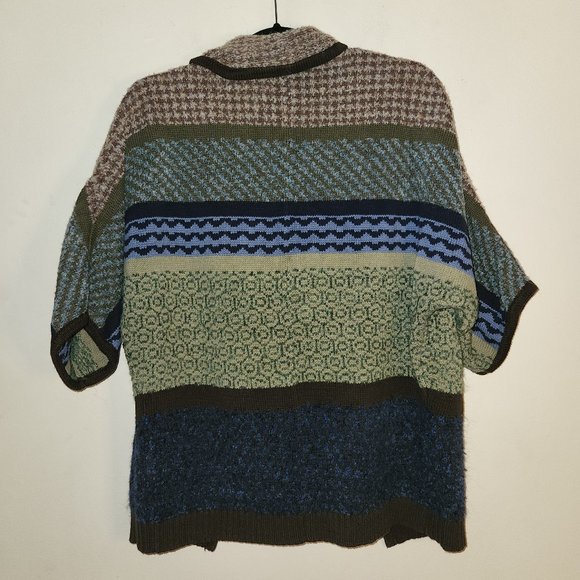 Liz Claiborne Open Cardigan Sweater Striped Size Medium - Picture 2 of 8